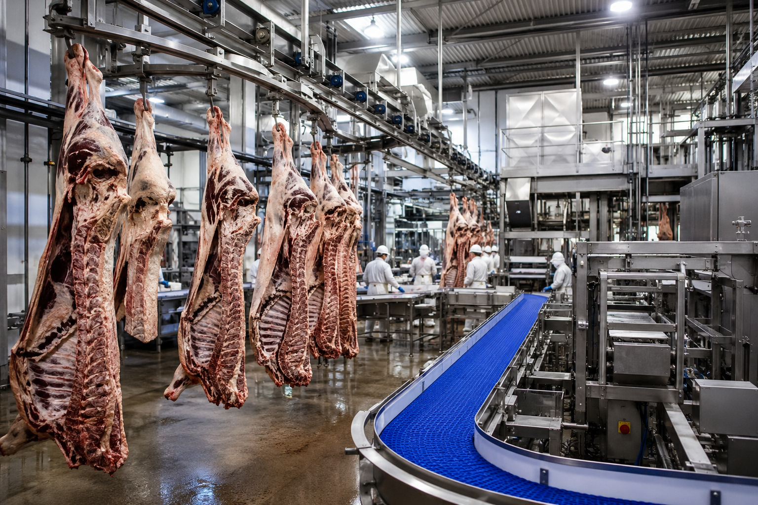 Instalação industrial de processamento de carne